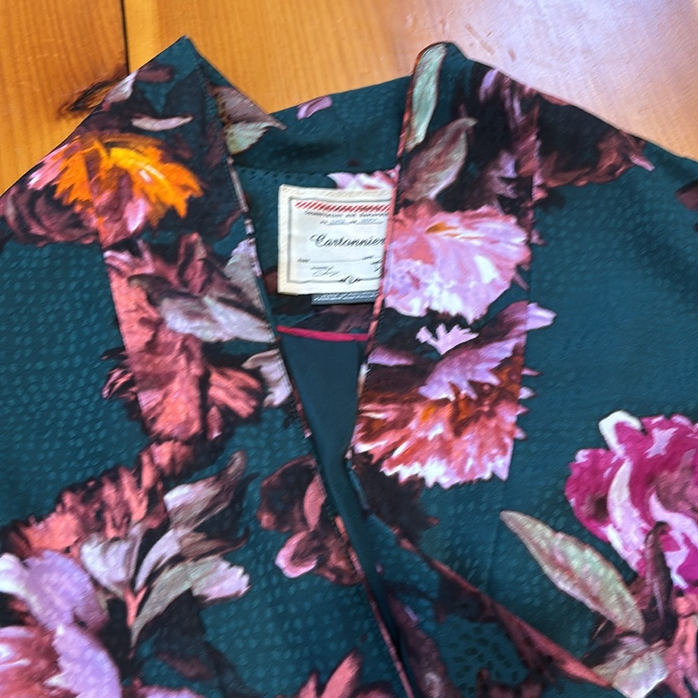 CARTONNIER 6 Floral Printed Open Blazer Jacket - Picture 4 of 9